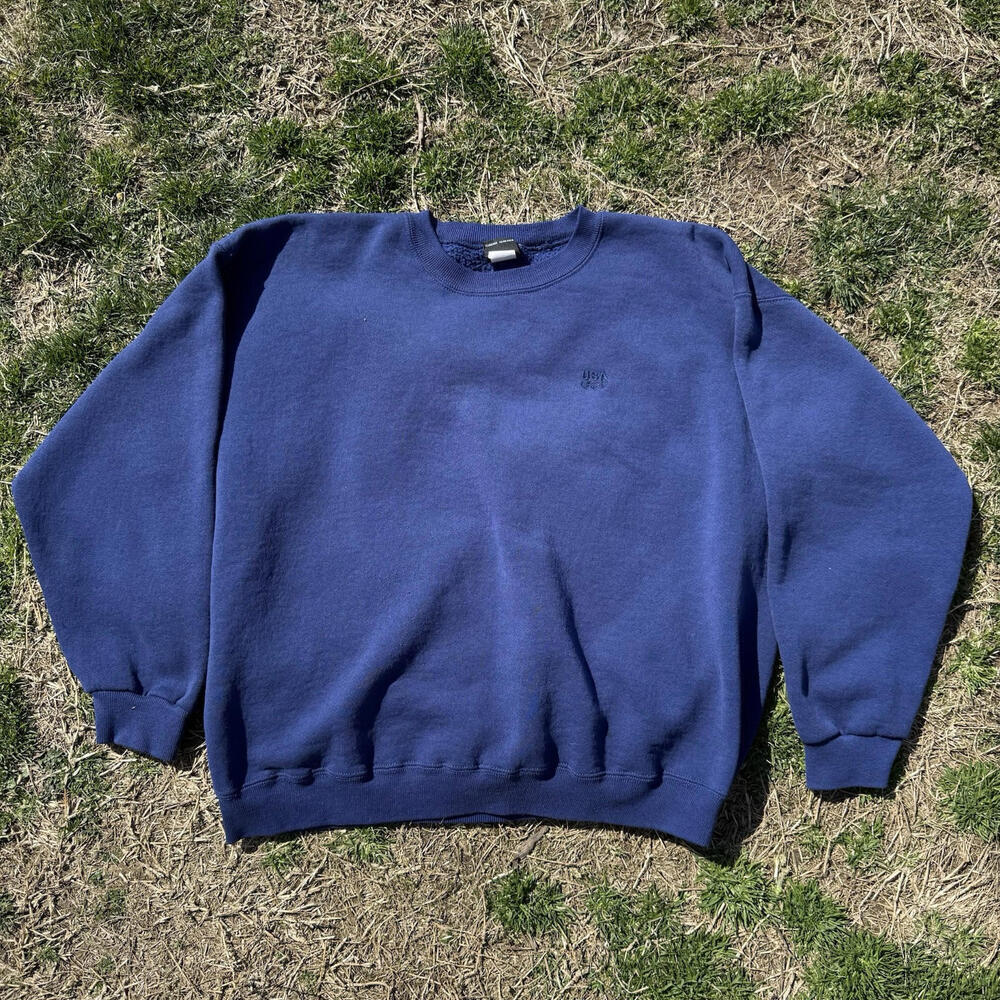 Vintage US Olympic Team Crewneck Navy Blue XL Solid Stitched  USA Made